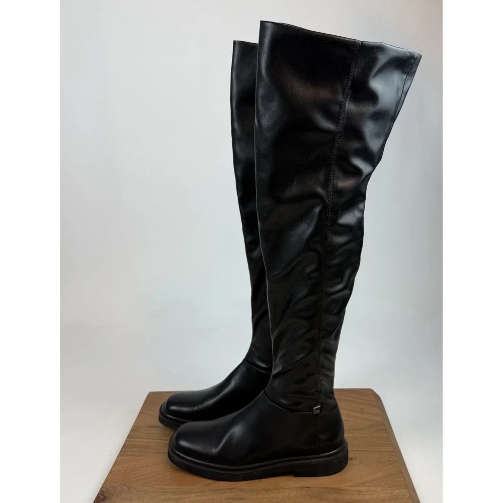New Womens Franco Sarto Angeli Black Over the Knee Boots Shoes Size 8 M‎